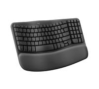 Logitech Wave Keys Wireless Ergonomic Keyboard with Cushioned Palm Rest