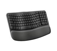 Logitech Wave Keys Wireless Ergonomic Keyboard with Cushioned Palm Rest