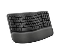 Logitech Wave Keys Wireless Ergonomic Keyboard, Graphite