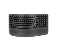 Logitech Wave Keys for Business, Wireless Ergonomic Keyboard with Cushioned Palm Rest, Secure Logi Bolt Technology, Bluetooth, Compatible with Windows/Mac/Chrome/Linux, QWERTY English Layout -Graphite