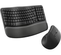 LOGITECH Wave Wireless Keyboard & Lift Mouse Set - Graphite