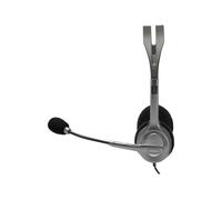 Logitech Wired Headset H110 Over-The-Head Noise Cancelling 3.5mm Connector With Microphone Silver, Grey