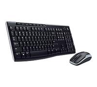 Logitech Wireless Combo Keyboard and Mouse Wireless QWERTY Black MK270