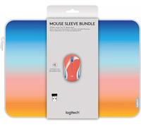 Logitech Wireless Mini Mouse M187 & 14" Sleeve Bundle - Blue Sunset