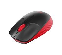 Logitech Wireless Mouse M190, Full Size Ambidextrous Curve Design, 18-Month Battery with Power Saving Mode, Precise Cursor Control + Scrolling, Wide Scroll Wheel, Scooped Buttons - Red, (910-005908)