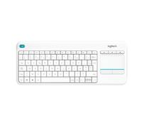 Logitech Wireless Touch K400 Plus keyboard Universal RF Wireless AZERTY Belgian White