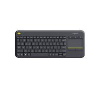 Logitech Wireless Touch Keyboard K400 Plus. Keyboard form factor: Mini. Keyboard style: Straight. Connectivity technology: Wireless Device interface: RF Wireless Keyboard layout: QWERTY Recommended us