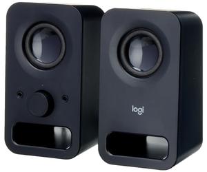 Logitech Z150 PC Speaker, Stereo Sound, 2 Speakers, 6 Watts Peak Power, 3.5mm Input, Right Speaker Controller, Headphone Jack, UK Plug, PC/TV/Mobile Phone/Tablet - Black