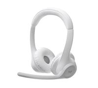 Logitech Zone 300 Wireless Bluetooth Headset With Noise-Cancelling Microphone, Compatible with Windows, Mac, Chrome, Linux, iOS, iPadOS, Android - Off-White