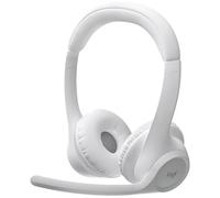 Logitech Zone 300 Wireless Bluetooth Headset With Noise-Cancelling Microphone, Compatible with Windows, Mac, Chrome, Linux, iOS, iPadOS, Android - Off-White