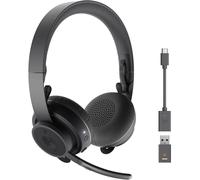 Logitech Zone 900 Over-Ear Wireless Bluetooth Headset with advanced noise-cancelling microphone, connect up to 6 wireless devices with one receiver,