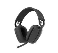 Logitech Zone Vibe 100 Lightweight Wireless Over-Ear Headphones With Noise-Cancelling Microphone, Advanced Multipoint Bluetooth Headset, Works With Teams, Google Meet, Zoom, Mac/PC - Grey