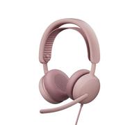 Logitech Zone Wired 2 - Noise-Cancelling Headset with Adaptive Hybrid ANC, USB-C with USB-A adapter - Rose