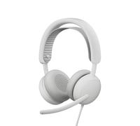 Logitech Zone Wired 2 - Noise-Cancelling Headset with Adaptive Hybrid ANC, USB-C with USB-A adapter - White