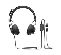 Logitech Zone Wired - Headset - on-ear - wired - USB-C - graphite