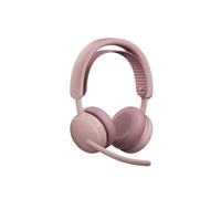 Logitech Zone Wireless 2 ES Teams Pink with receiver Wireless business headset with adaptive hybrid ANC and AI-optimised microphones for focused work.