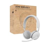 Logitech Zone Wireless 2 Premium Noise Cancelling Headset with Hybrid ANC, Bluetooth, USB-C, USB-A, Certified for Microsoft Teams and Fast Pair, Engineered for Intel Evo laptops - Off-White