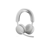 Logitech Zone Wireless 2 White Teams with receiver Wireless business headset with adaptive hybrid ANC and AI-optimised microphones for focused work.