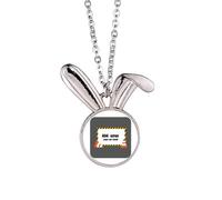Logo 404 Error Page Not Found Rabbit Necklace Pendant Bunny Animal Jewelry Gift