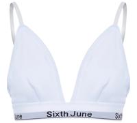 Logo band bra with straps for women Sixth June Blanc XS