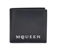 Logo Bifold Leather Wallet with Card Slots - male - Alexander McQueen - Wallets & Cardholders - Black - ONE SIZE - Accessories ONE SIZE
