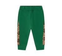 Logo-Branded Cotton Joggers with Inserts- male- Roberto Cavalli- Sweatpants- Green- 2 Y- Kids 2 Y