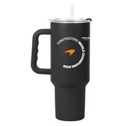 Logo Brands McLaren Formula 1 Team Constructors' Champions 40 oz Powder Coat Tumbler - Fits Most Cup Holders, Officially Licensed Formula 1 Tumbler - Comes with Straw, Keeps Drinks Cold for Hours