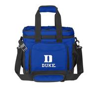 Logo Brands NCAA Duke Blue Devils Flex 24-Can Cooler - Heat-Sealed Leak-Proof Lining, Built-in Bottle Opener, Adjustable Shoulder Strap- Great for Tailgates & Picnics