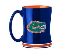 Logo Brands NCAA Florida Gators 14oz Ceramic Relief Mug with Team Logo and Elongated Handle