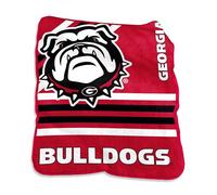 Logo Brands NCAA Georgia Bulldogs Raschel Throw Blanket - 50 x 60 Soft Fleece Blanket, Officially Licensed Collegiate Design, Cozy Throw for Tailgating, Game Day, & Home Décor