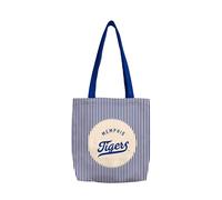 Logo Brands NCAA Memphis Tigers Classic Canvas Tote Bag - Lightweight Build, Fashionable Stripe Design - Easy to Clean & Ideal for Life On the Move