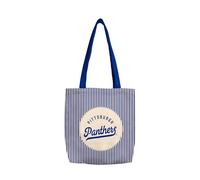 Logo Brands NCAA Pittsburgh Panthers Classic Canvas Tote Bag - Lightweight Build, Fashionable Stripe Design - Easy to Clean & Ideal for Life On the Move