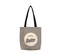 Logo Brands NCAA Purdue Boilermakers Classic Canvas Tote Bag - Lightweight Build, Fashionable Stripe Design - Easy to Clean & Ideal for Life On the Move