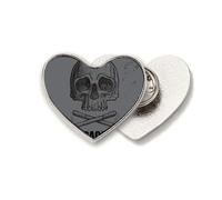 Logo Burning Cigarette Under l No Tobaccco Day Heart Metal Pin Brooch Clip Love