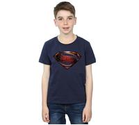 Logo Cotton T-Shirt Superman Navy 5-6 Years