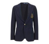 Logo-Crest Knit Blazer - female - Polo Ralph Lauren - Blazers - Blue - 2XS - Jackets 2XS