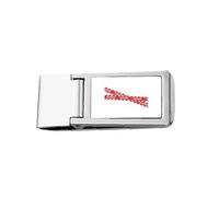 Logo Danger Line Art Deco Fashion Slim Money Clip Stainless Holder Pocket Wallet