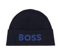 Logo Detail Beanie - male - Boss - Accessories - Blue - ONE SIZE - Accessories ONE SIZE