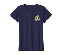 Logo Emblem Pet Costa Rica Lover Red Eyed Tree Frog T-Shirt, Women, Navy Blue, Medium