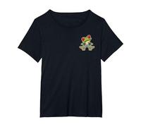Logo Emblem Pet Costa Rica Lover Red Eyed Tree Frog T-Shirt, Women's Plus, Black, 2X