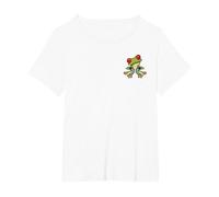Logo Emblem Pet Costa Rica Lover Red Eyed Tree Frog T-Shirt, Women's Plus, White, 1X