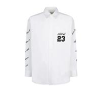 Logo Embroidered Cotton Shirt - male - Off White - Shirts - White - M - Blouses & Shirts M