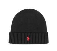 Logo-Embroidered Wool Beanie - male - Polo Ralph Lauren - Accessories - Black - ONE SIZE - Accessories ONE SIZE