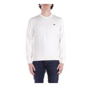 Logo Front Jumpers- male- Lacoste- Round-neck Knitwear- White- 2XL- Knitwear 2XL