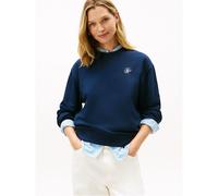 Tommy Hilfiger Script Reg Terry Sweatshirt White,Blue L Woman