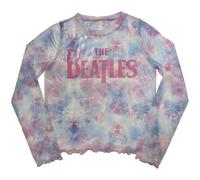 Logo Mesh Long-Sleeved Crop Top The Beatles White S