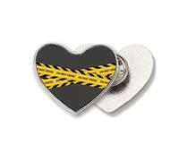 Logo No Approaching Art Deco Fashion Heart Metal Pin Brooch Clip Love