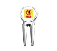 Logo No Eating Art Deco Fashion Golf Divot Tool Golf Ball Marker Repair Tool