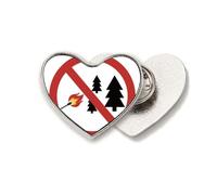 logo no fire in the Heart Metal Pin Brooch Clip Love