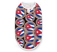 Logo of Cuba Flag Cute Printed Dog Shirt Clothes Lightweight Sleeveless Pet Tank Top for Small Medium Large Pets